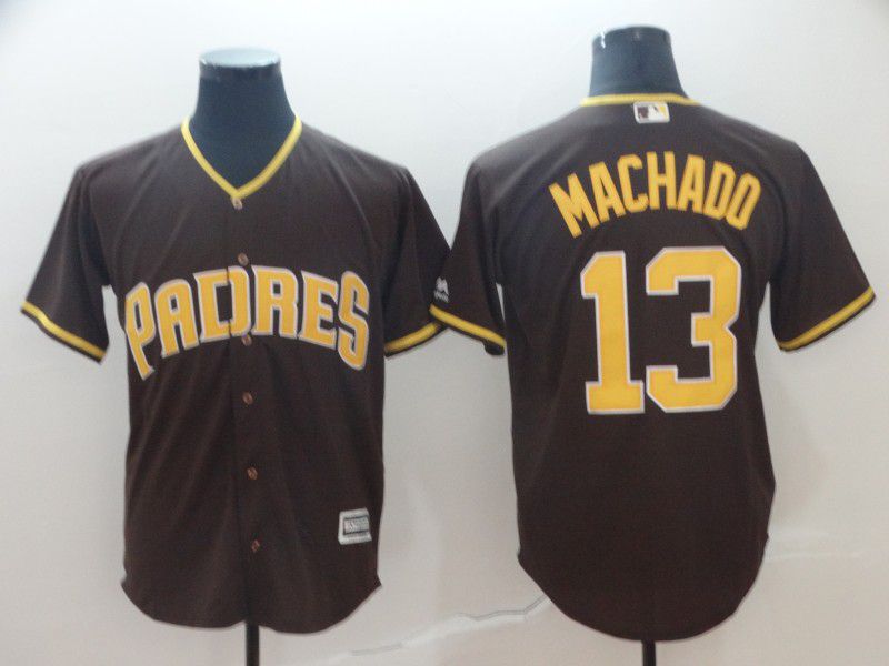 Men San Diego Padres #13 Machado Brown Game MLB Jersey->san francisco giants->MLB Jersey